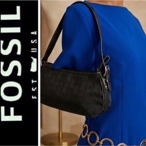 Fossil Canvas Leather Bag